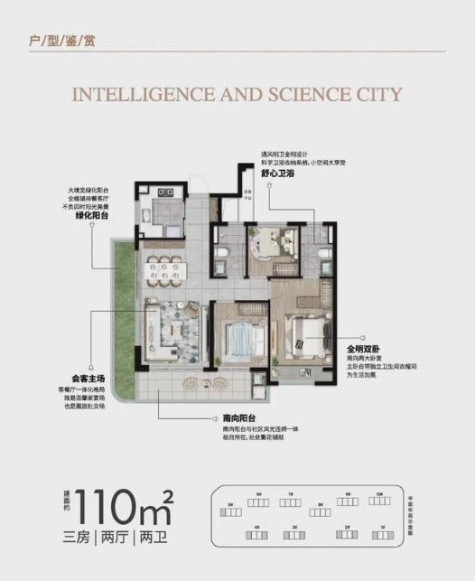 金茂未来时光里户型,110平